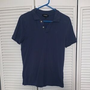 Express Men's Dark Blue Polo Shirt